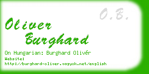 oliver burghard business card